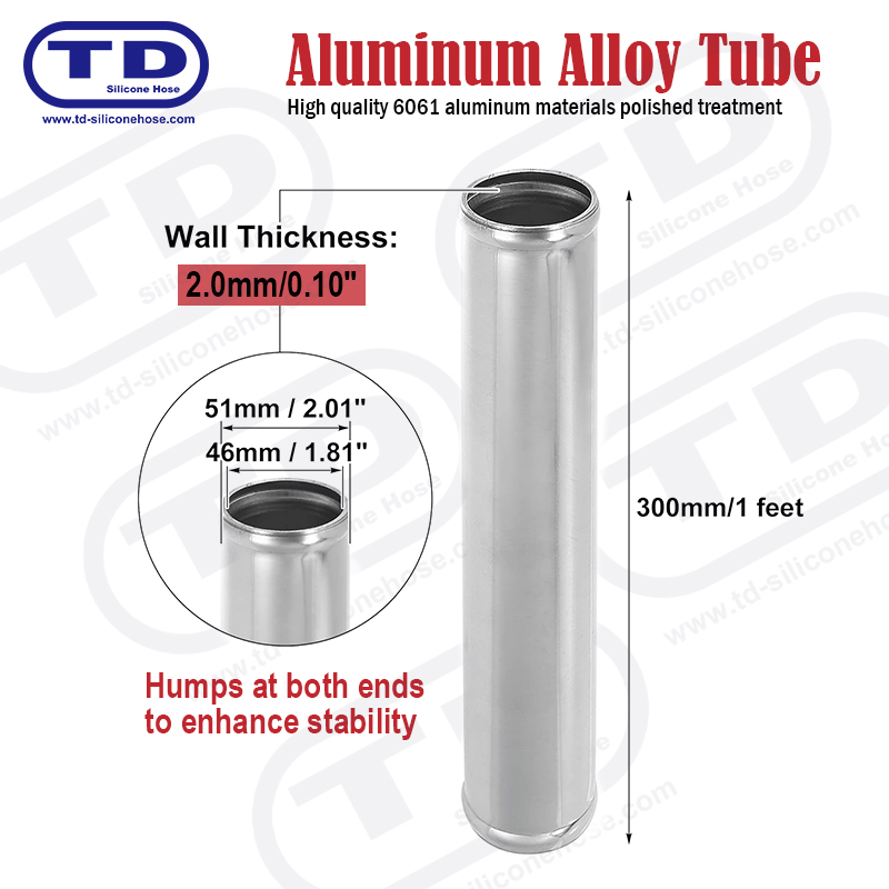 Alüminyum boru OD: 51mm L: 300mm